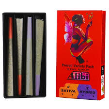 Alibi 4 1g preerolls 2 Dream Star (S) 2 Cherry diesel (H) 4g