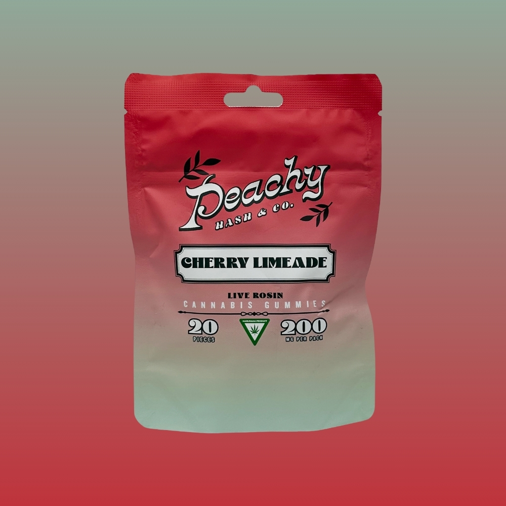 Peachy | 200mg Live Rosin Gummies | Cherry Limeade