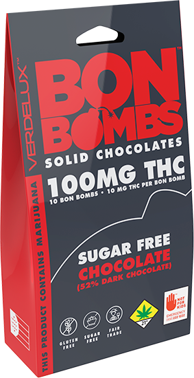 BON BOMBS Sugar Free Mint 10-Pack Edibles Verdelux | 100mg (DOH)