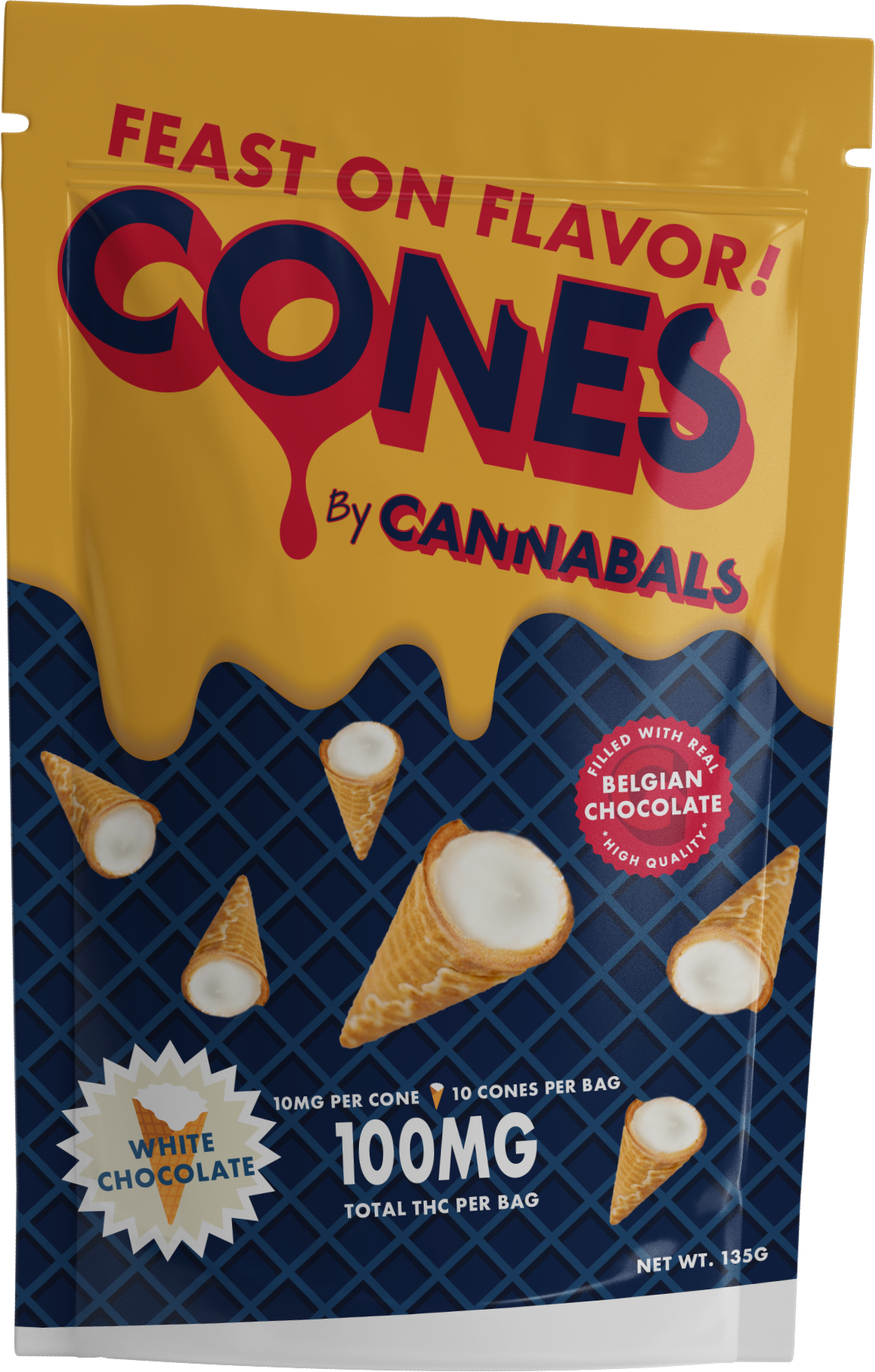 Cannabals | Cones | White Chocolate | 100mg