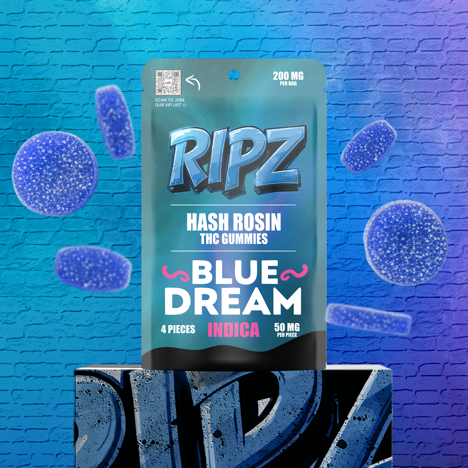 Blue Dream | 50mg x 4pk | Hash Rosin Infused
