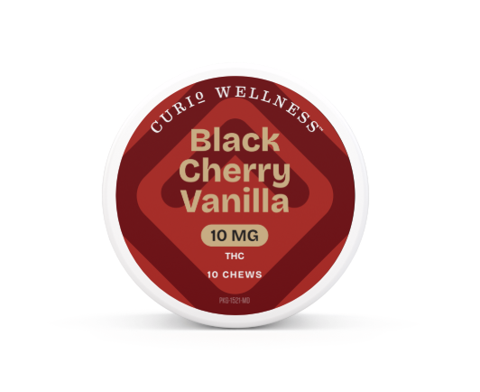 Ⓥ CURIO Chews 100mg: Black Cherry Vanilla 10pk