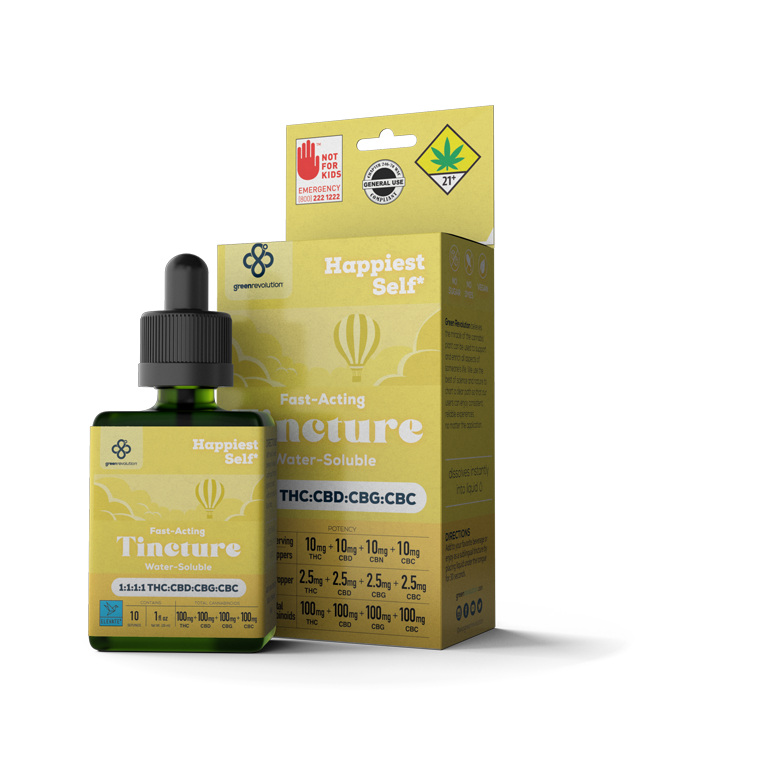 Happiest Self 1:1:1:1 CBD|CBC|CBG Tincture | 400mg (DOH)