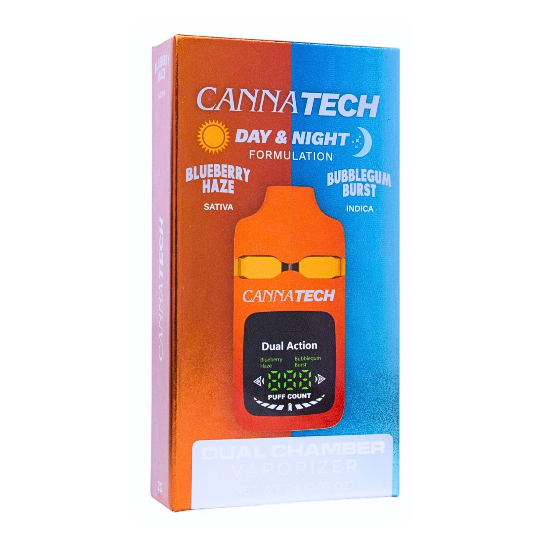 CANNATECH - Blueberry Haze x Bubblegum Burst Dual Chamber Disposable Vape - 2g