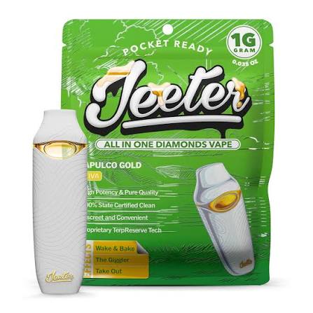 Jeeter Concentrates - AIO Premium Diamonds 1G Vape Cartridge Acapulco Gold