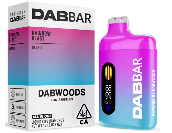 Dabwoods DABBAR 2.0 Rainbow Blast Hybrid Liquid Live Diamonds All-In-One