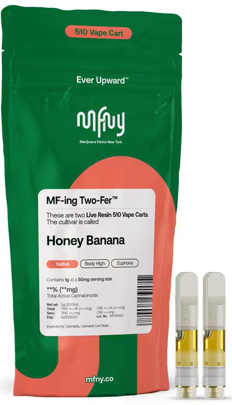 Honey Banana | Live Resin | Cartridge | 2pk | 1.0g