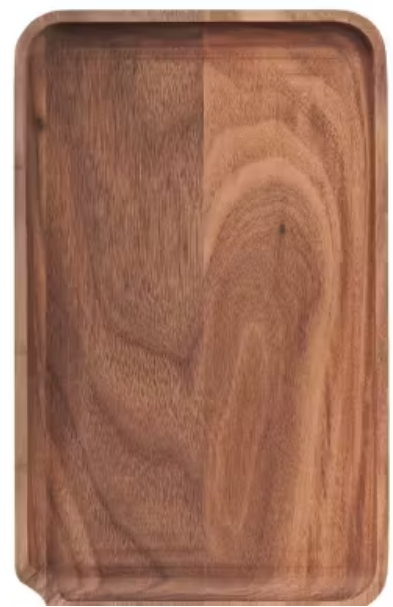 QUEENS CANNABIS : WOOD ROLLING TRAY - WOOD ROLLING TRAY