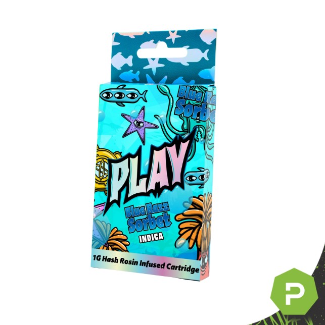 Play Hash Infused 510 Cartridge | Blue Razz Sorbet