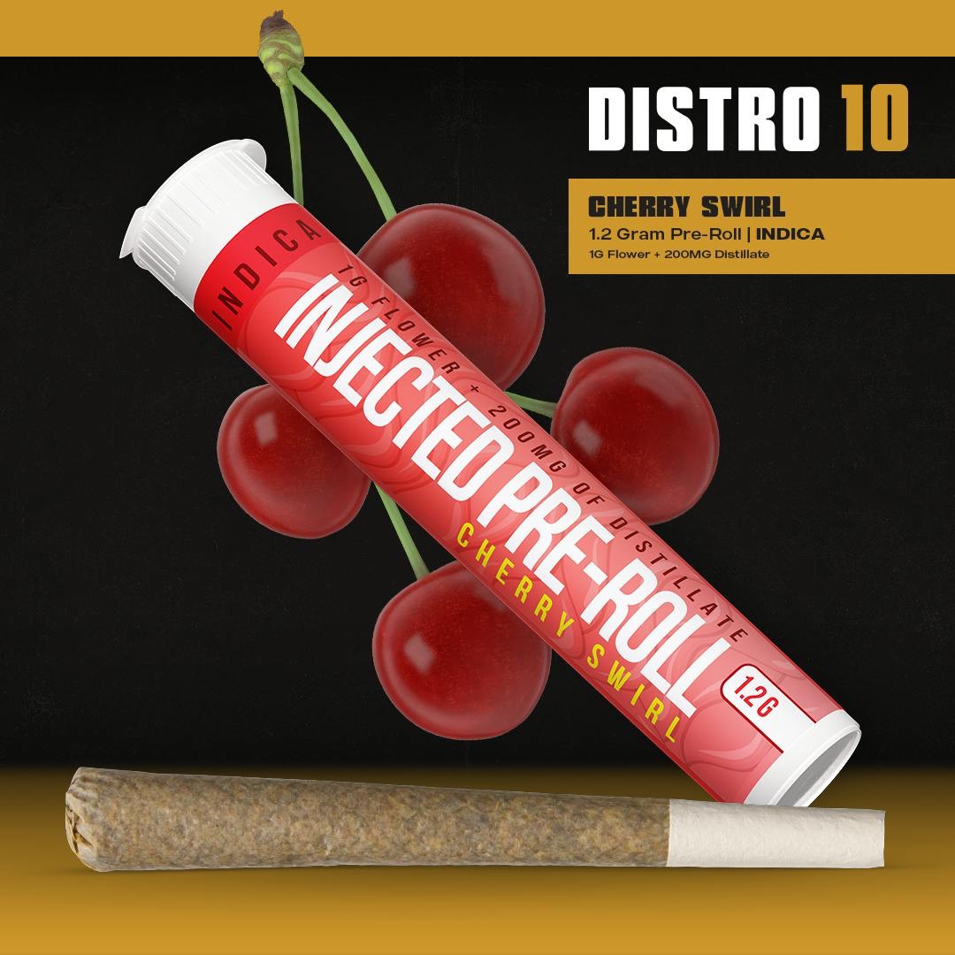 Distro 10 Infused Pre-Roll | Cherry Swirl