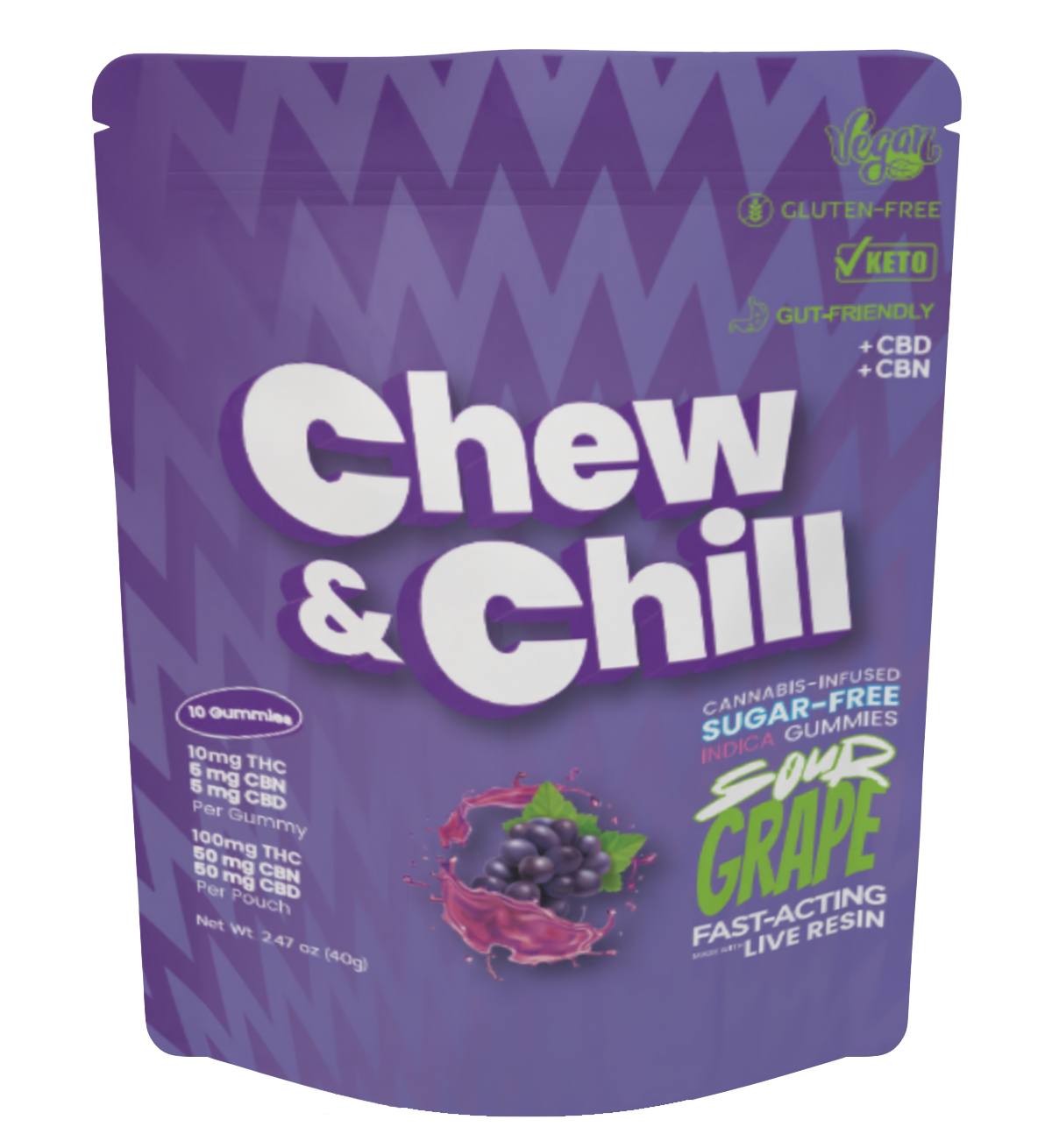 Sour Grape | Gummies | 10 Pack | 100MG