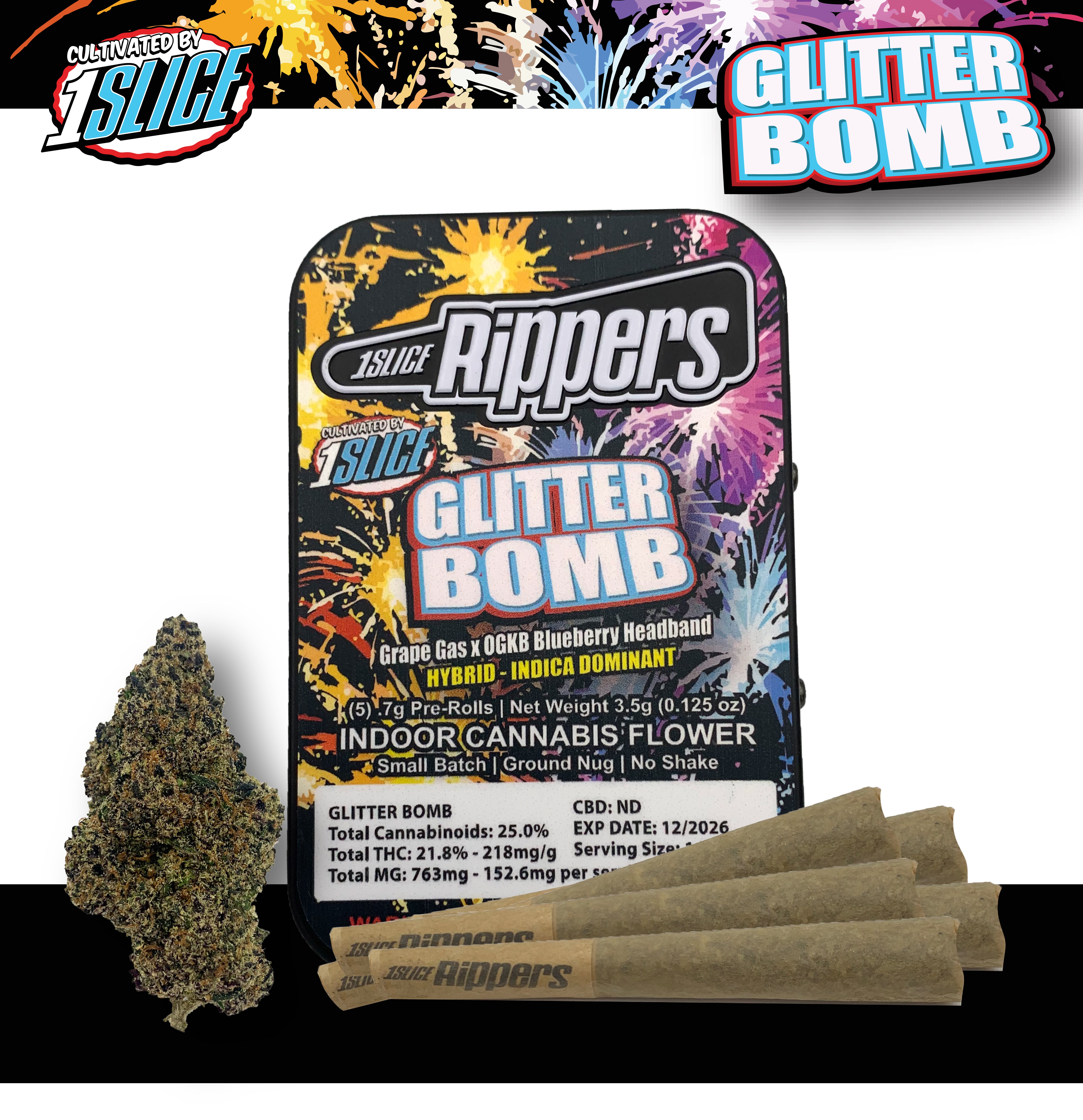 Rippers Glitter Bomb Prerolls 0.7g