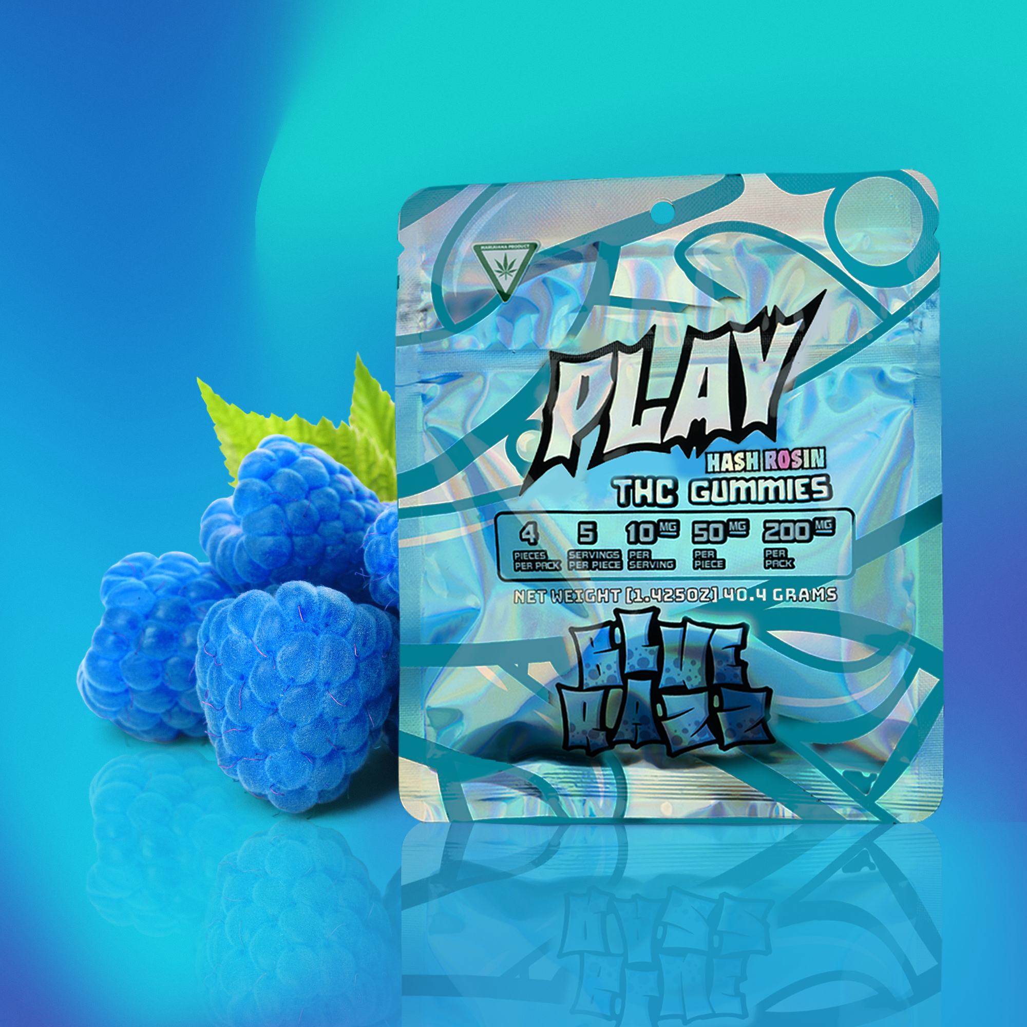 Play Cannabis Blue Raspberry
