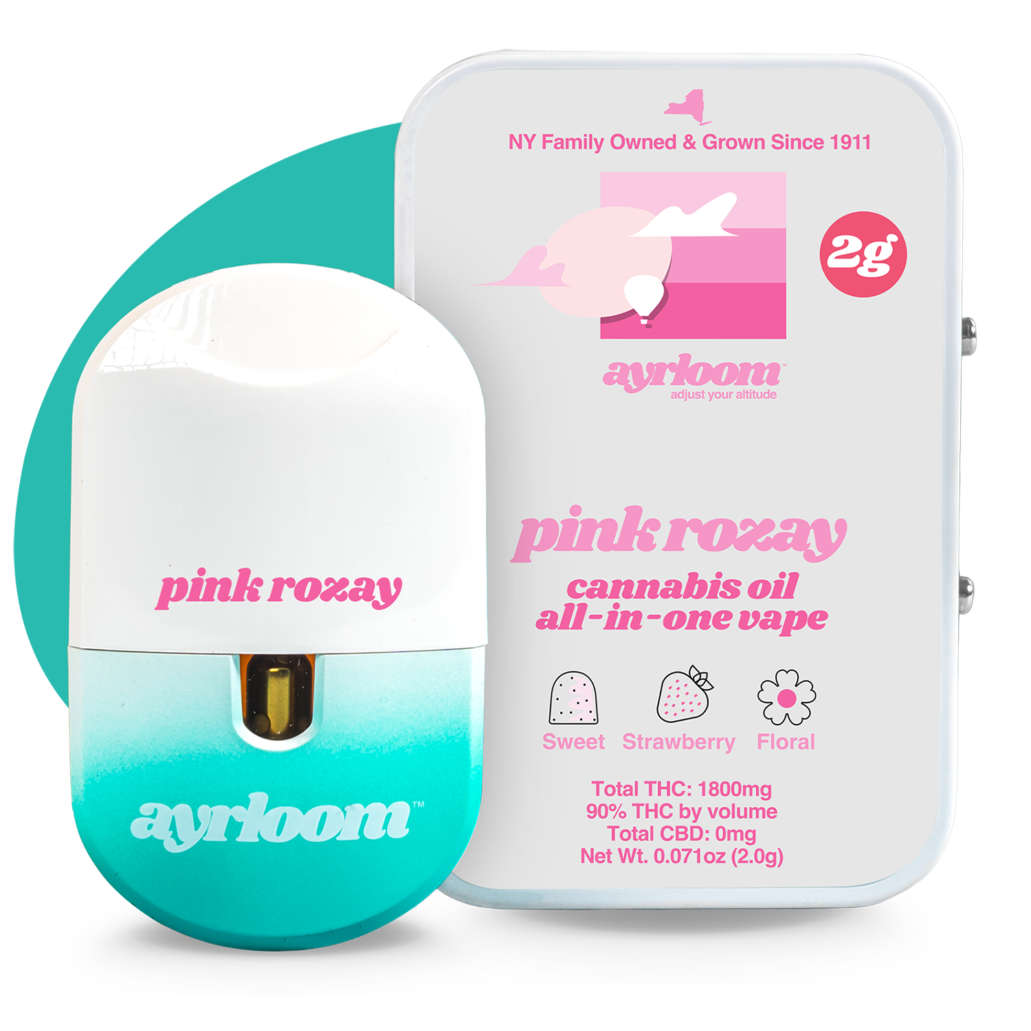 ayrloom | Pink Rozay | AIO | 2g by ayrloom - vapes cannabis product