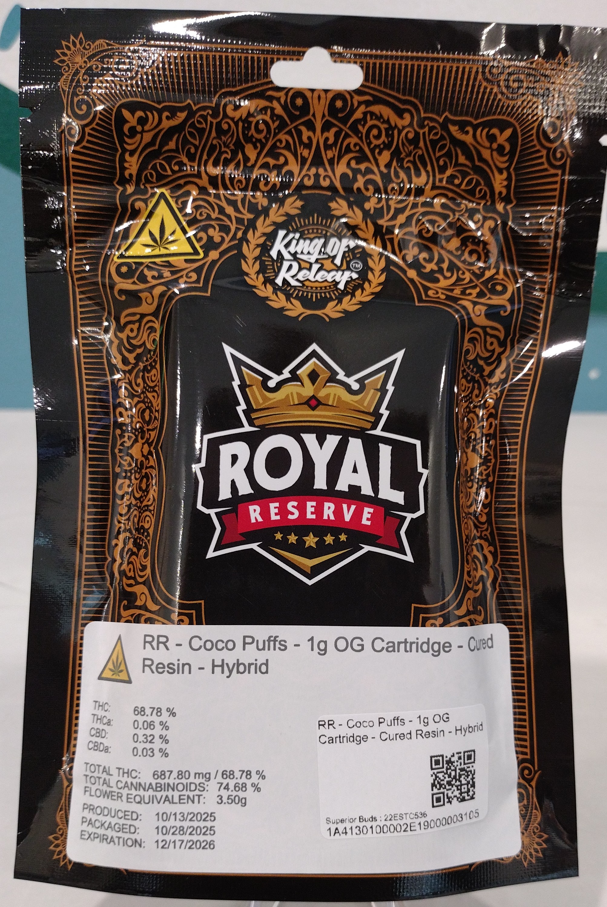 Coco Puffs - 1g Cured Resin Cartridge