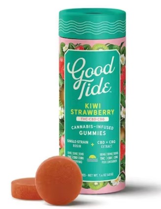 Good Tide - Hash Rosin Gummies - CBG CBD 1:1:1 - Kiwi Strawberry - 100mg
