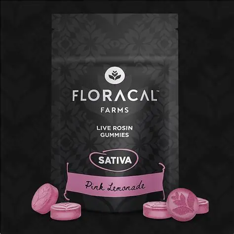 FloraCal 100mg (10ct) Pink Lemonade Live Rosin Gummies (Sativa)