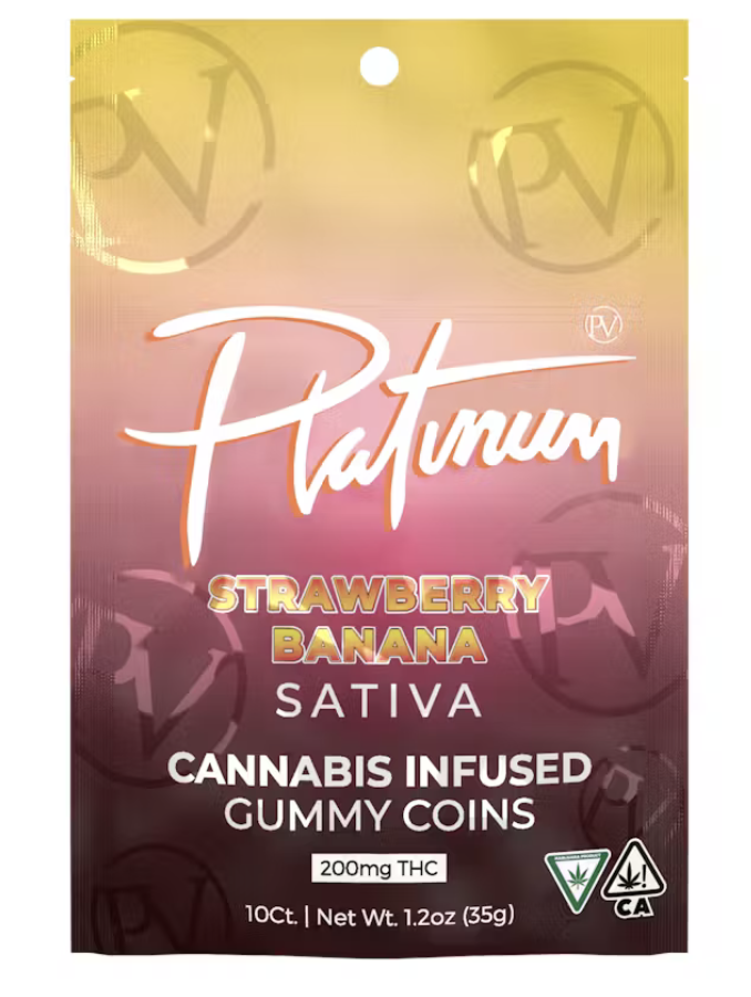PLATINUM VAPE | STRAWBERRY BANANA | GUMMIES | 200MG