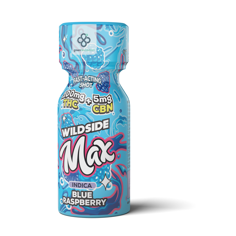 Blue Raspberry Wildside Max Shot [100mg THC + 5mg CBN]