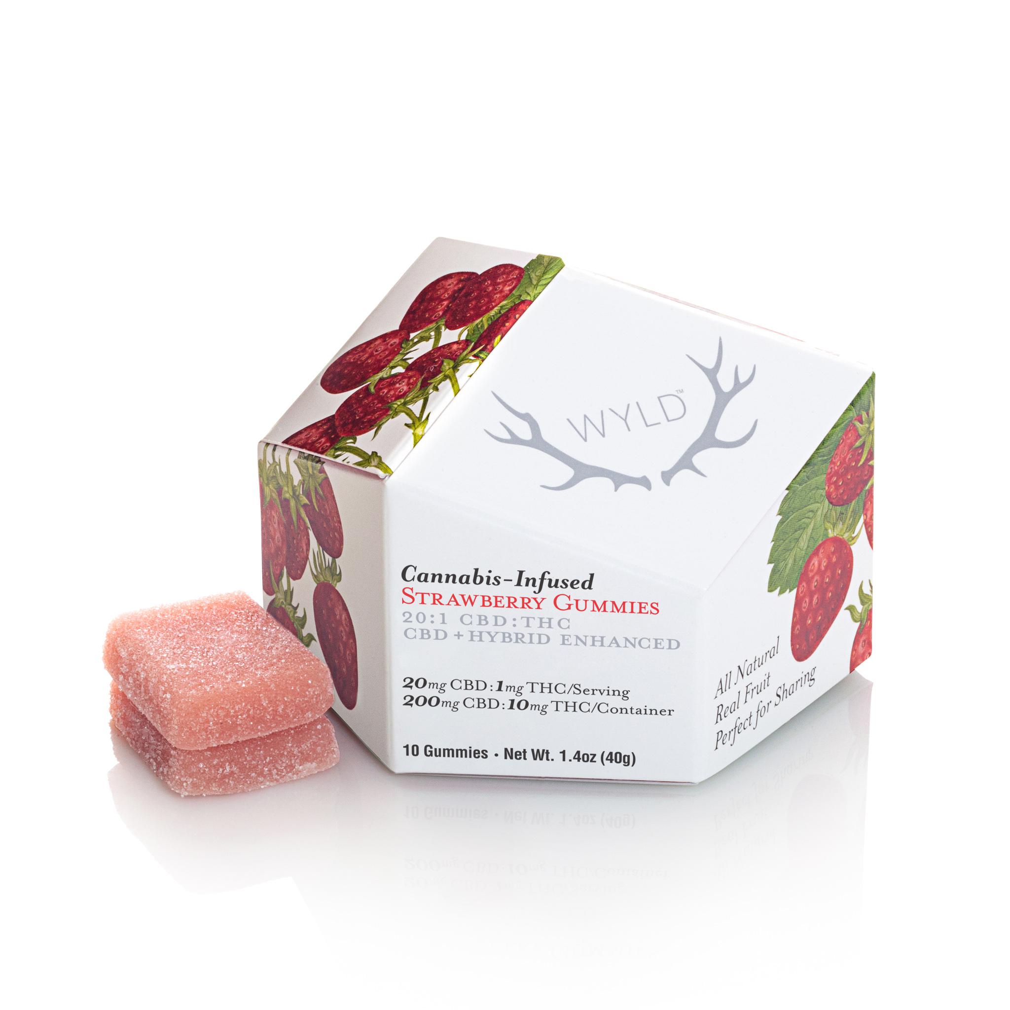 WYLD Strawberry 200mg CBD 10mg THC