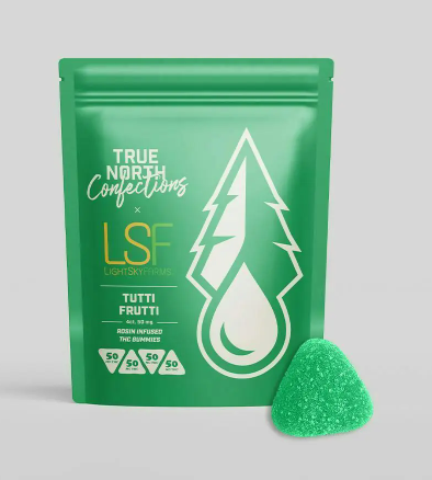 True North x Light Sky Farms - Tutti Frutti 4x50mg Rosin Gummies