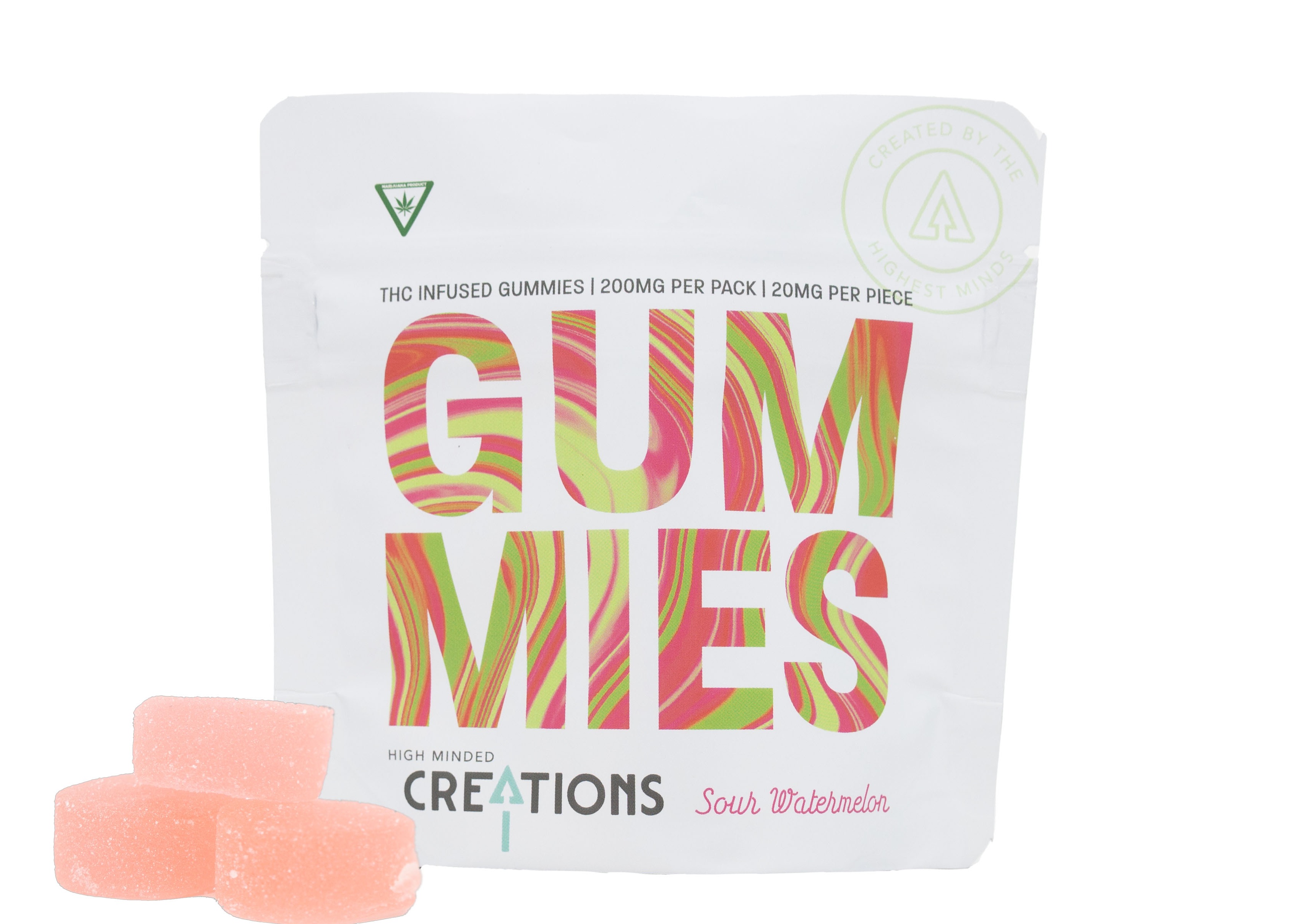 High Minded - Gummies - 200mg - Sour Watermelon