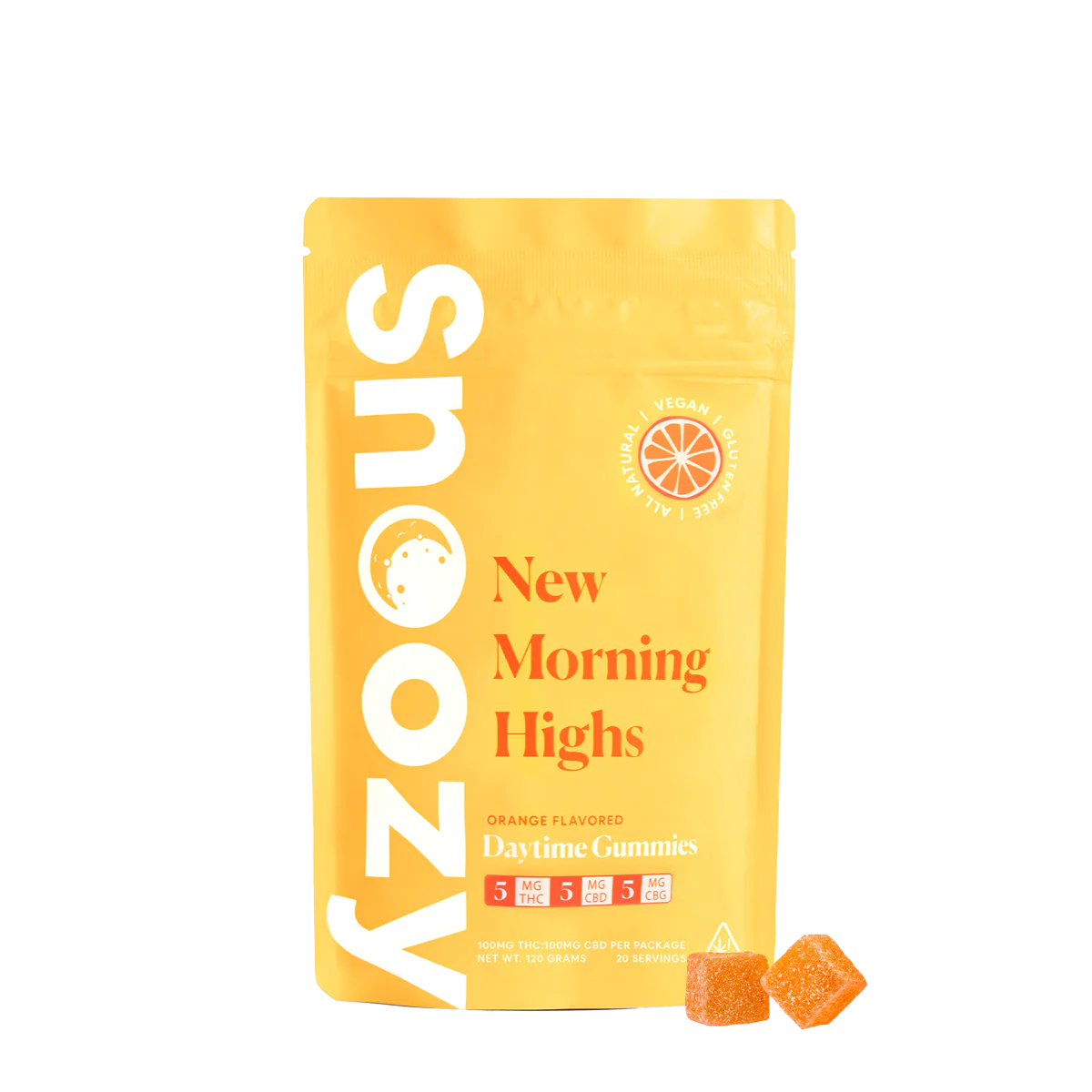 Snoozy - New Morning Highs Orange Daytime Gummies 20pk - 100mg