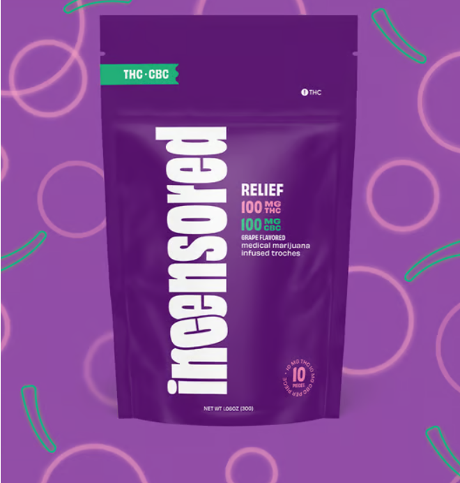 Grape Relief 10mg THC | 10mg CBC | 10ct Troches