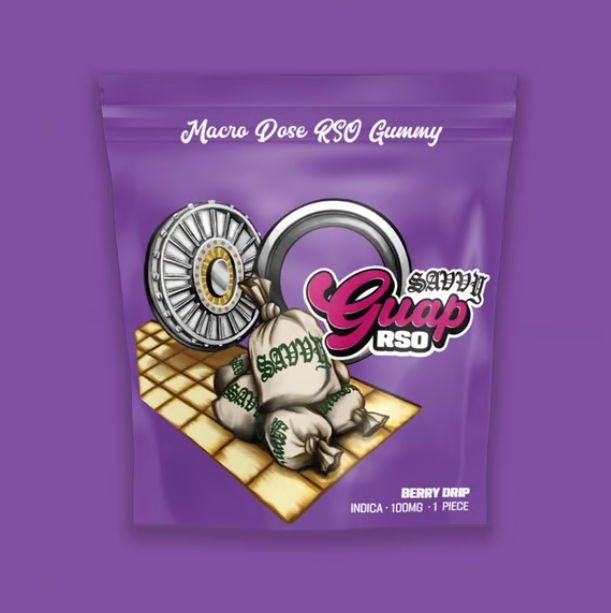 Guap Edibles 1pk/100mg RSO- Berry Drip