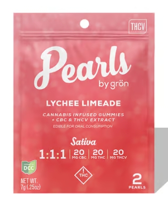 *PROMO* Gron - Lychee Limeade 1:1:1 ( THC:THCV:CBC) - 2pk/20mg - Edibles