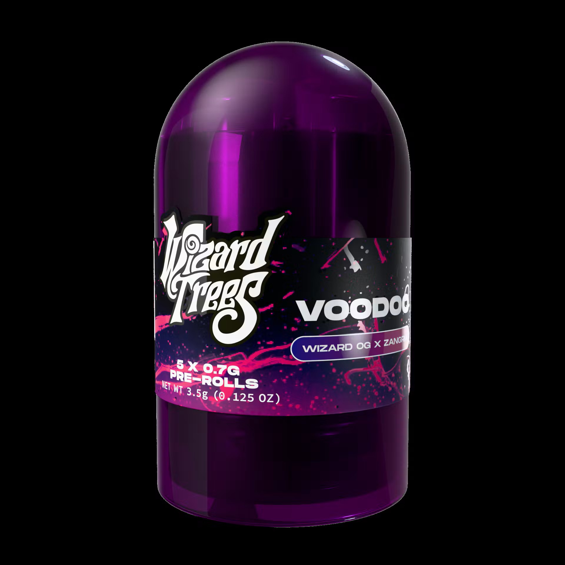 Wizard Trees | Preroll | Voodoo | .7g | 5-Pack | 3.5g | Hybrid | THC 26.03%