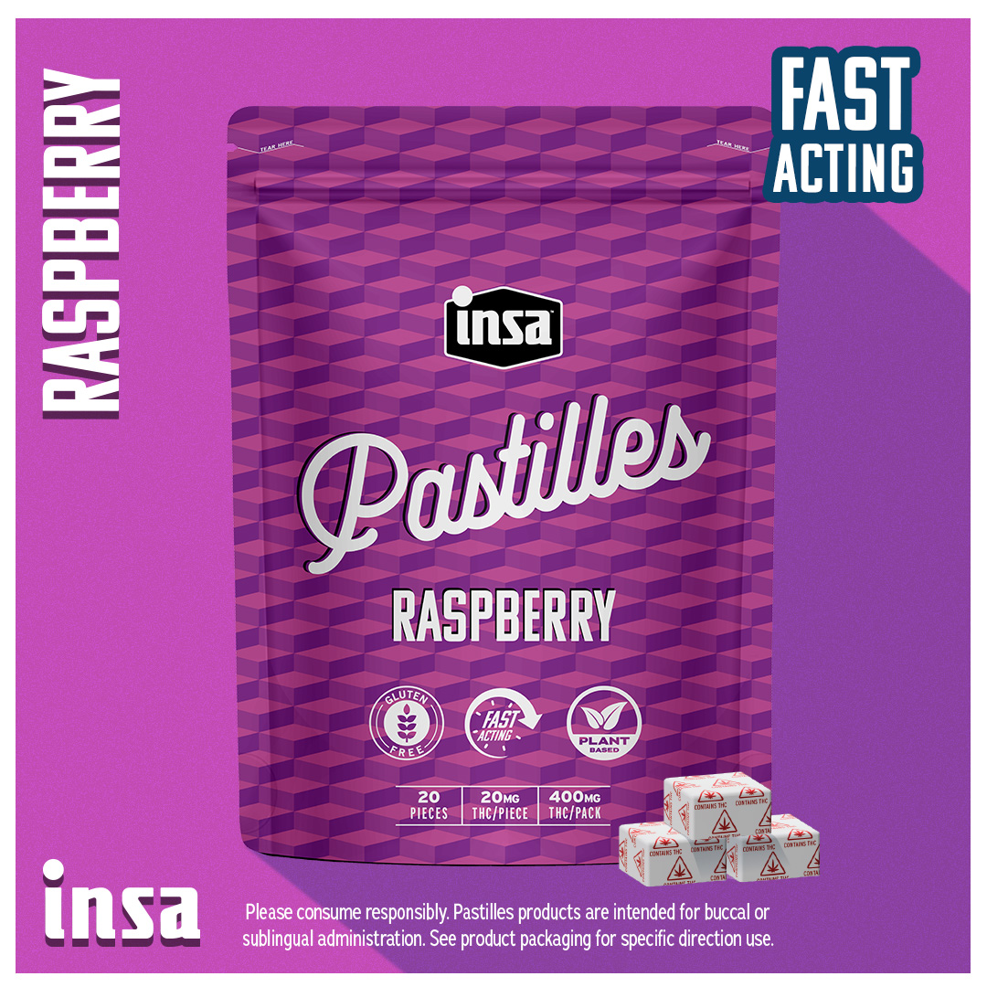 Raspberry Diamond Infused Pastilles 2ct/20mg