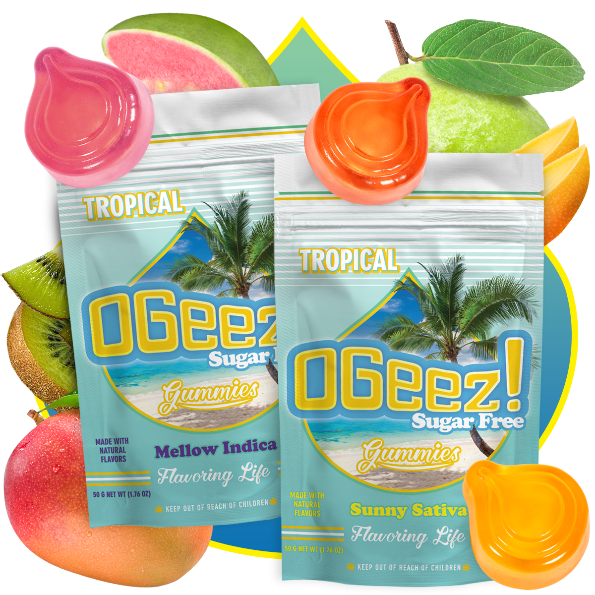 OGeez! - Sugar Free Mellow Indica Gummies - 100mg