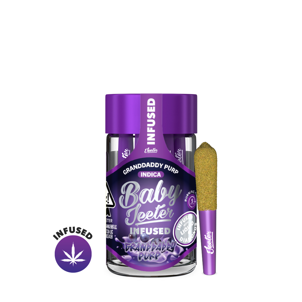 Granddaddy Purp Baby Jeeter Infused Pre-Roll 5-pack | 2.5g