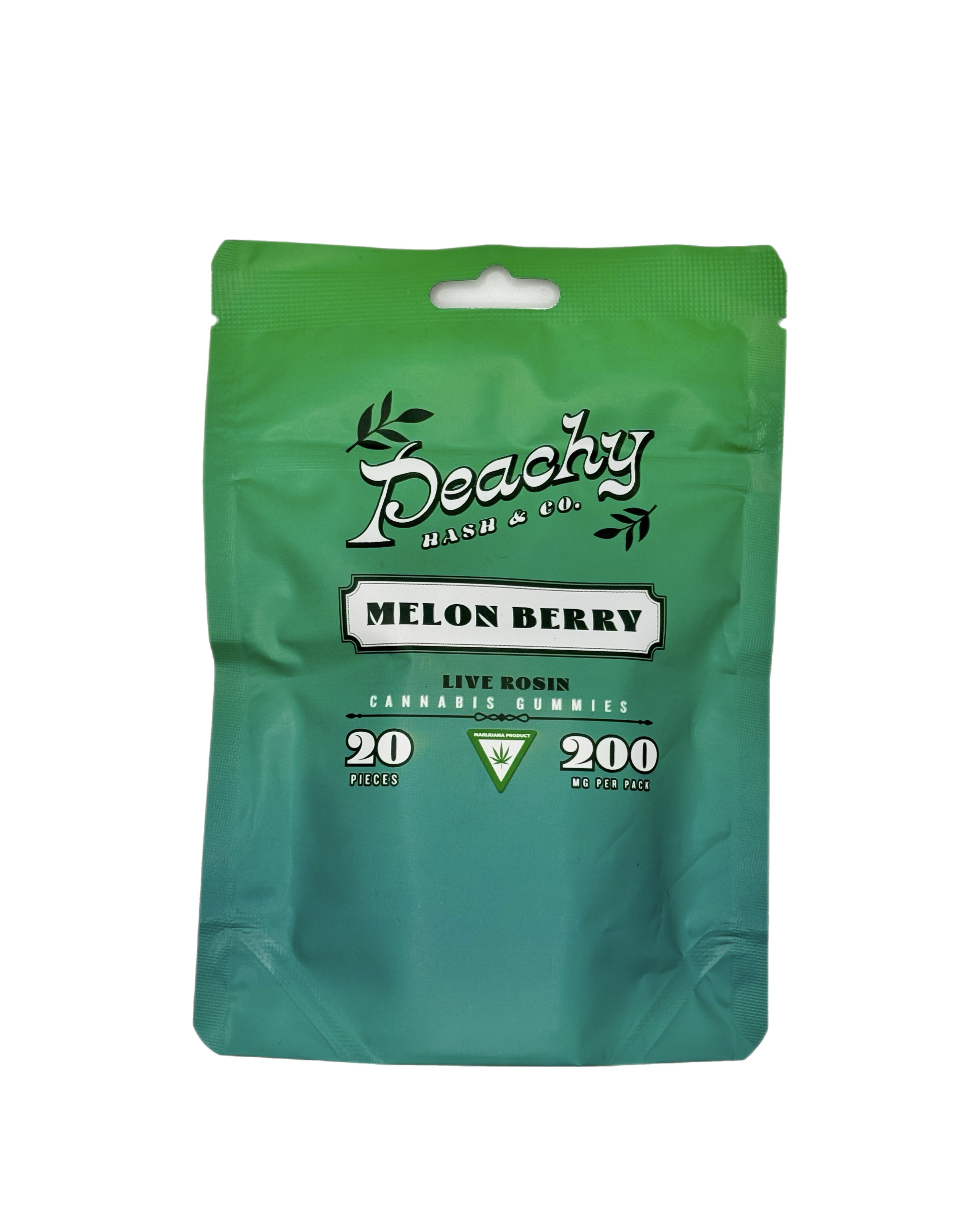 PEACHY HASH | MELON BERRY | LIVE ROSIN | GUMMIES | 200MG