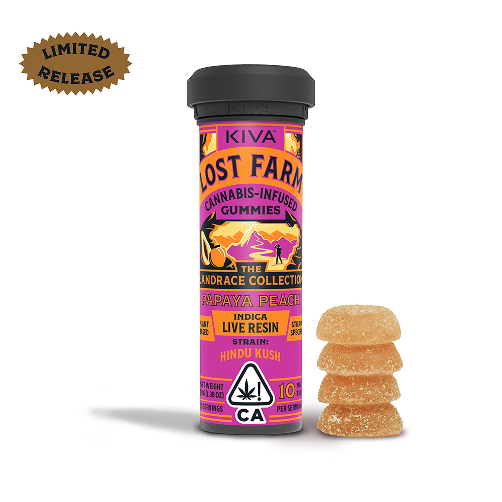 LOST FARMS - EDIBLE (GUMMIES) - - PAPAYA PEACH - HINDU KUSH LIVE RESIN