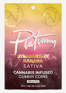 Gummies | Strawberry Banana | 200mg | Platinum Vape