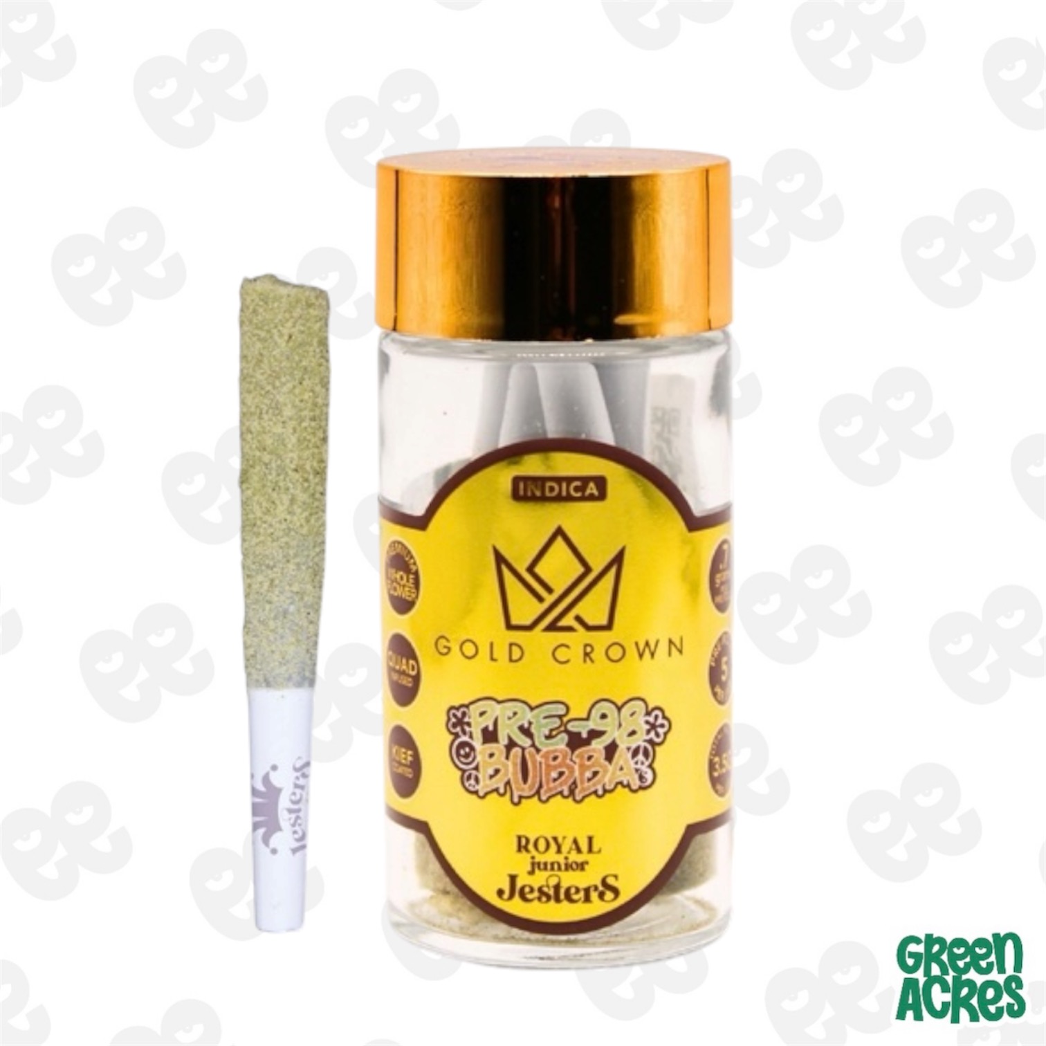 Gold Crown: Pre 98 Bubba 5 Pack Infused Tarantula's Pre-Roll's (5x0.7g)