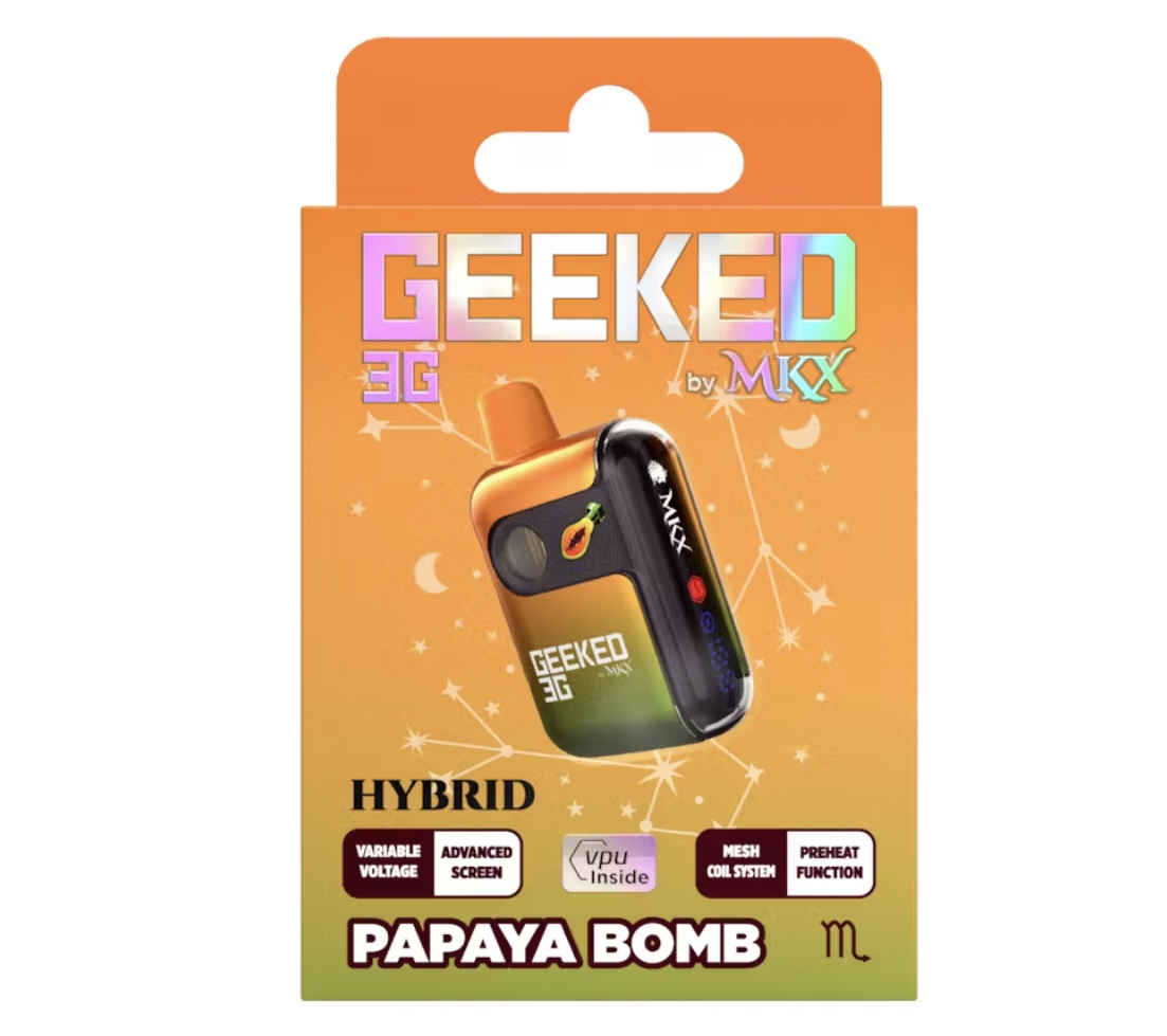 GEEKED: Papaya Bomb 3G Vape Disposable