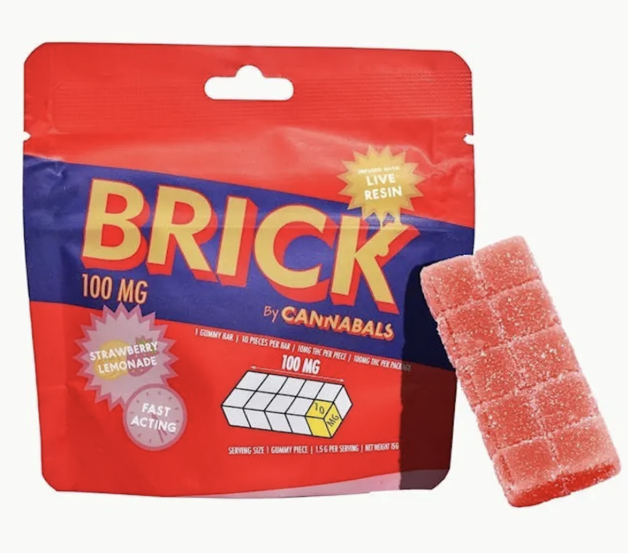 Strawberry Lemonade Live Resin Gummy Brick 100mg