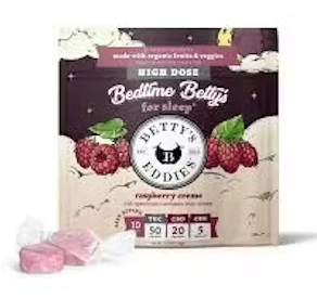 Chews | Bedtime Betty's | Raspberry Creme | 50mg Per Serving | 10pk