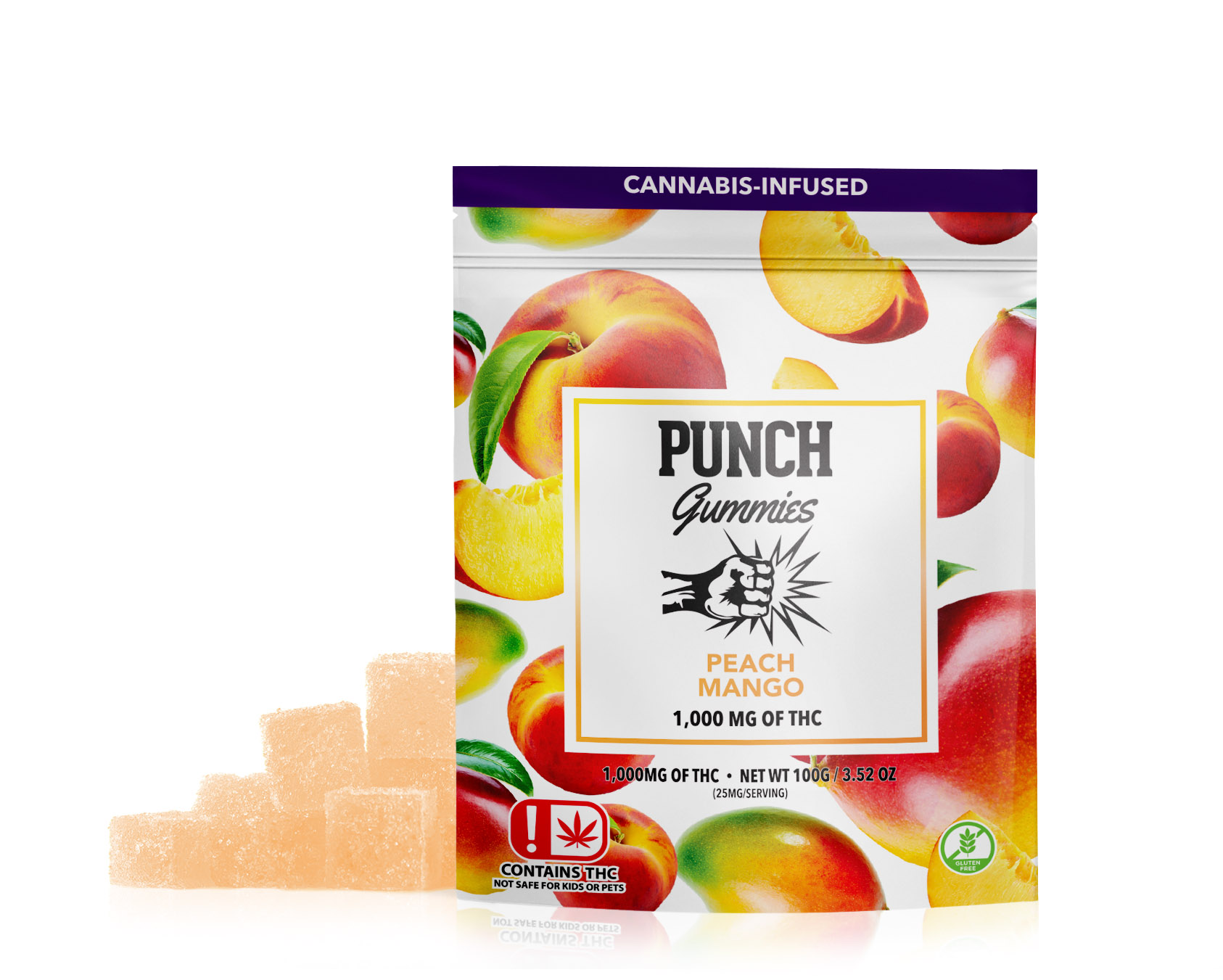 Peach Mango Extreme Gummies (1000mg) (OK)