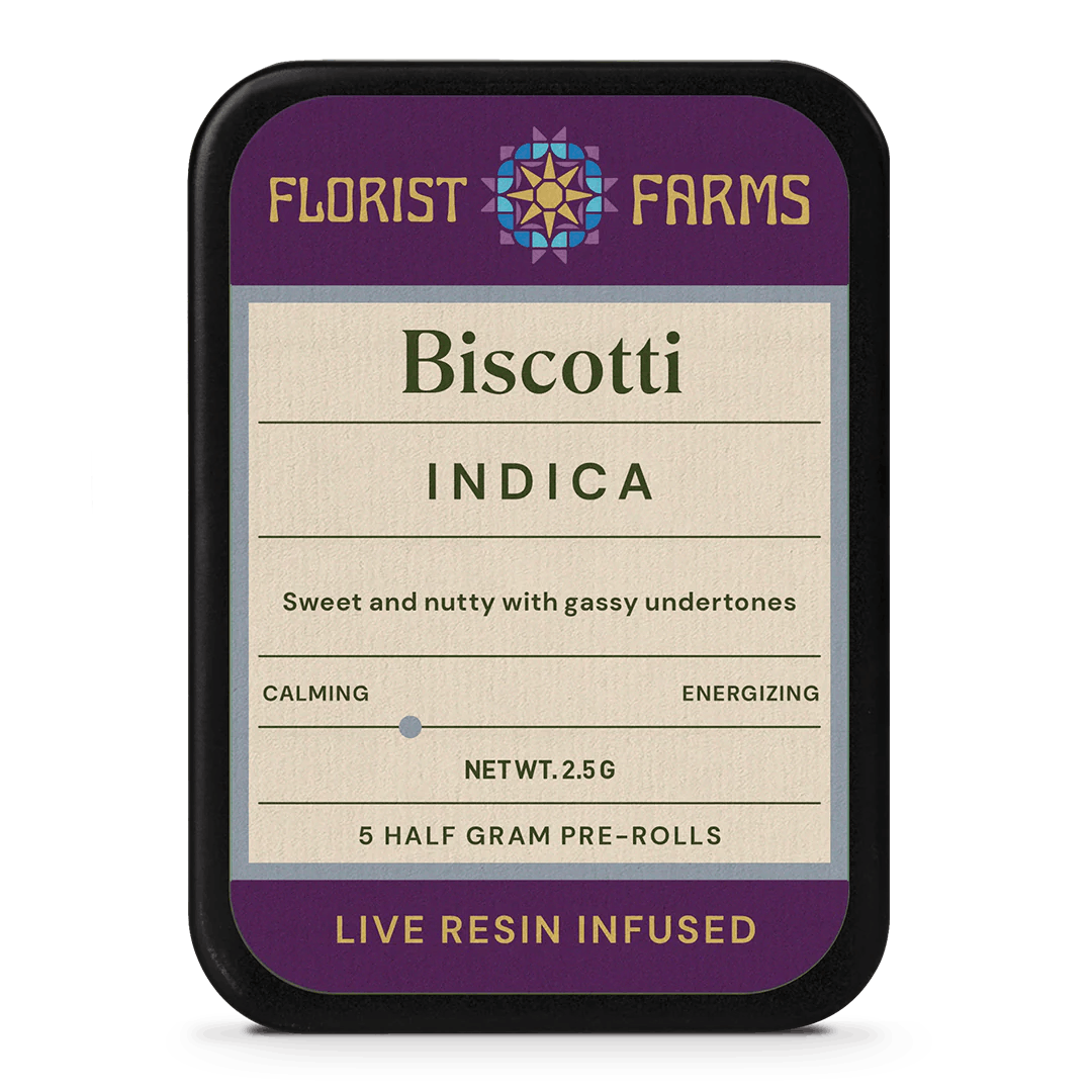 Florist Farms - Biscotti Infused Preroll 5pk - 2.5g