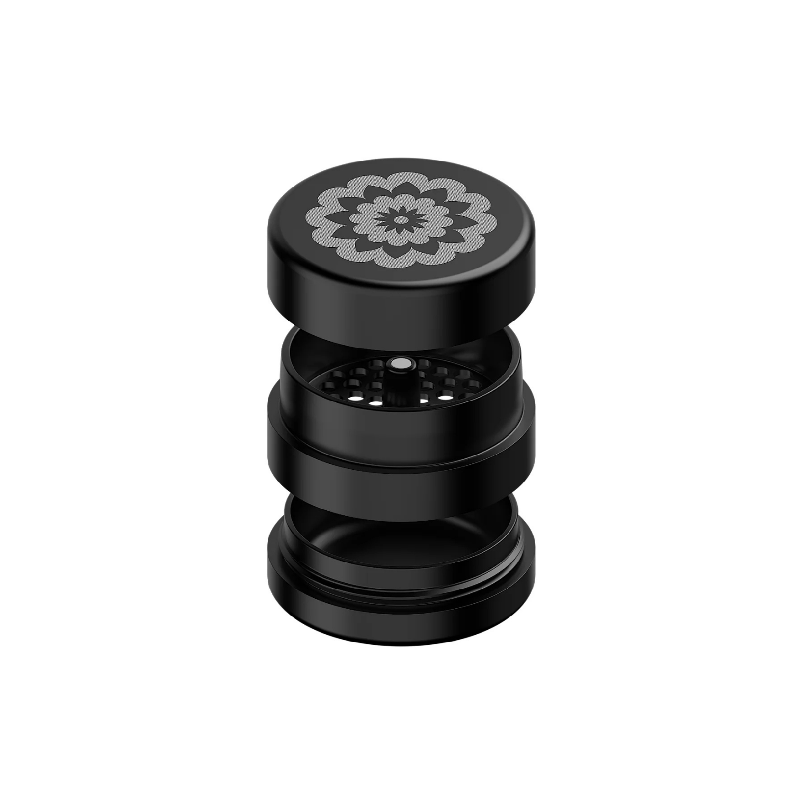 Flower Mill - 2" Next Gen Standard Aluminum Grinder - Black