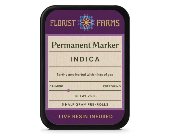 Florist Farms - Permanent Marker Live Resin Infused Prerolls 5pk - 2.5g