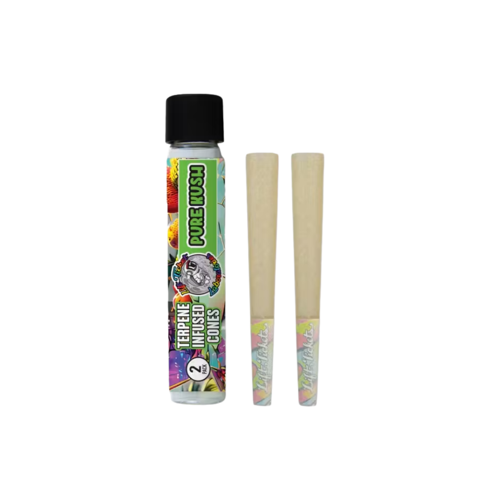 Lift Ticket - Pure Kush Infused 1.25 Size Cones - 2pk