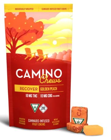 Gummies | Golden Peach CBG | Recover | 200mg | Camino Chews