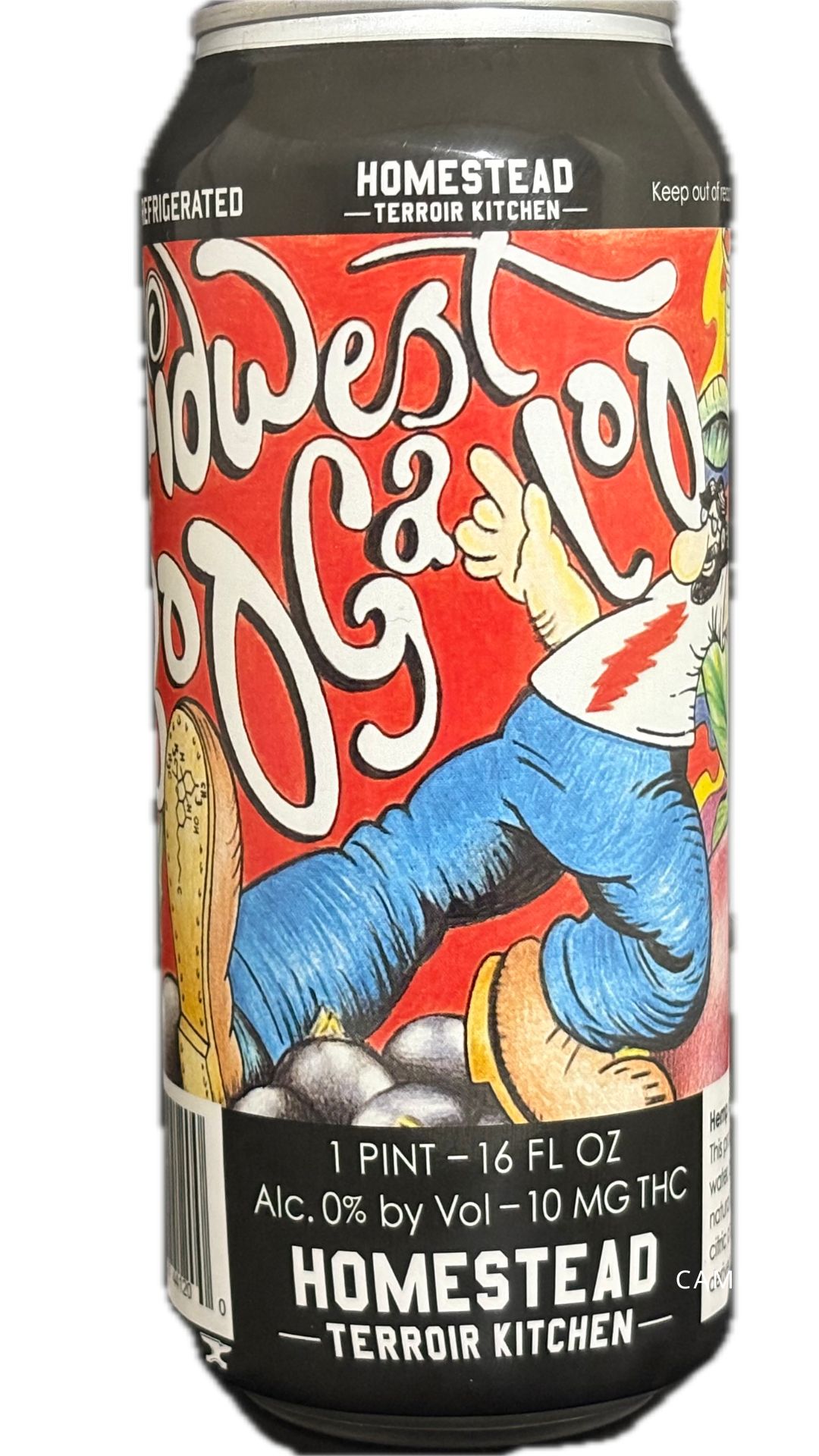 Homestead Brewery - THC Soda - Boogaloo - 16 fl oz - 10 MG - Black Currant and Passionfruit