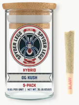 Spyder Legs - OG Kush - 5 x .6g Infused Prerolls