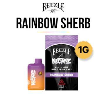 BEEZLE Nectarz Disp 1000mg: Rainbow Sherb